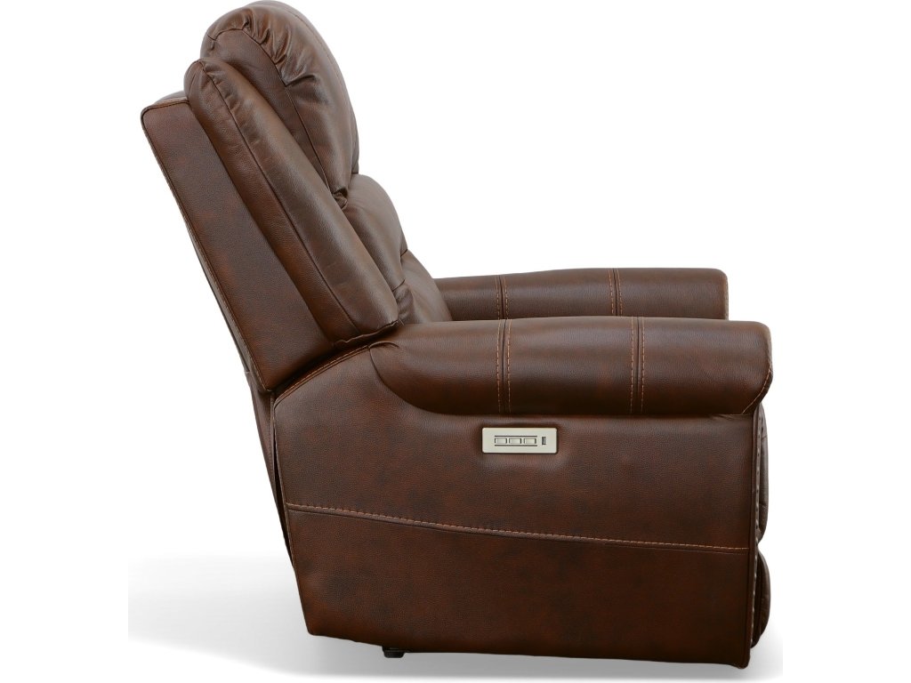 Oscar Pumpernickel Fabric Power Recliner with Power Headrest - image 2