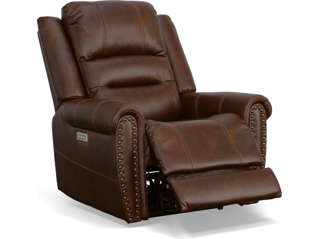 Oscar Pumpernickel Fabric Power Recliner with Power Headrest - image 4
