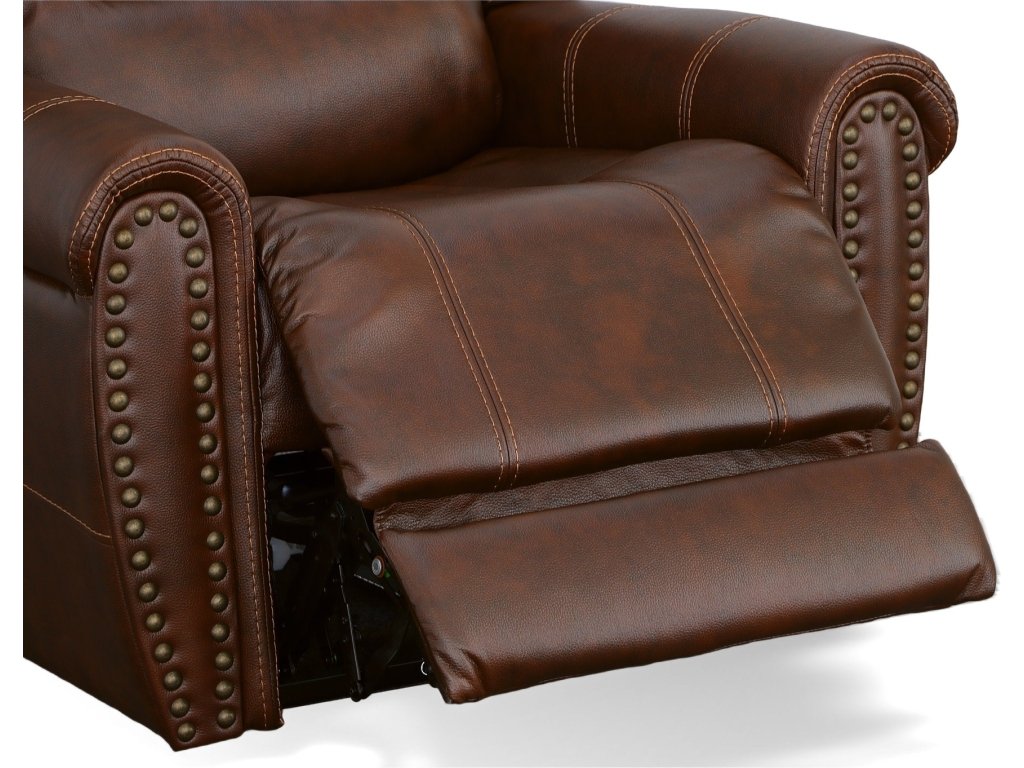 Oscar Pumpernickel Fabric Power Recliner with Power Headrest - image 5