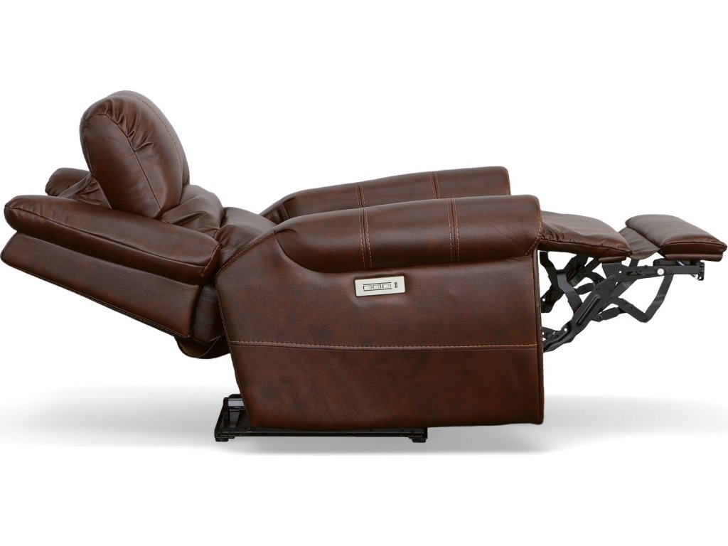 Oscar Pumpernickel Fabric Power Recliner with Power Headrest - image 7