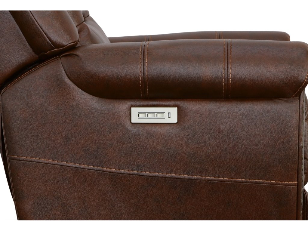 Oscar Pumpernickel Fabric Power Recliner with Power Headrest - image 8