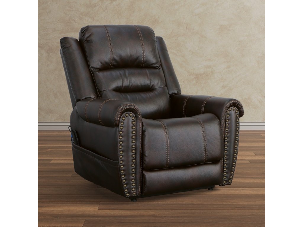 Oscar Molasses Fabric Power Lift Recliner with Right-Hand Control & Power Headrest - image 4