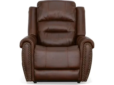 Oscar Pumpernickel Fabric Power Lift Recliner with Right-Hand Control & Power Headrest