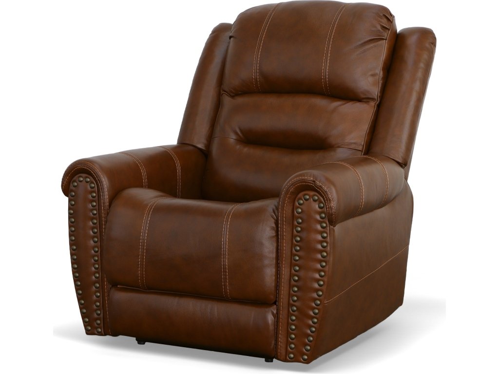 Oscar Grizzly Leather Power Recliner with Power Headrest - main image
