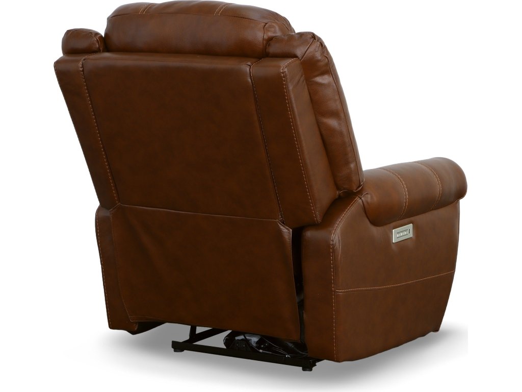 Oscar Grizzly Leather Power Recliner with Power Headrest - image 9