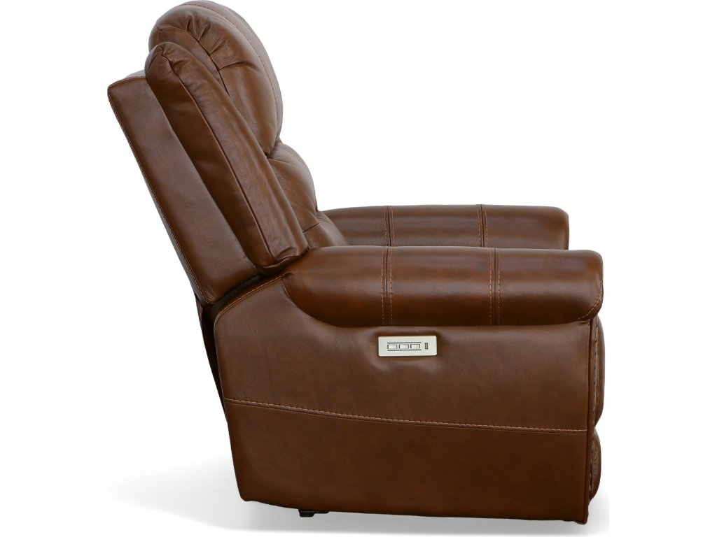 Oscar Grizzly Leather Power Recliner with Power Headrest - image 2