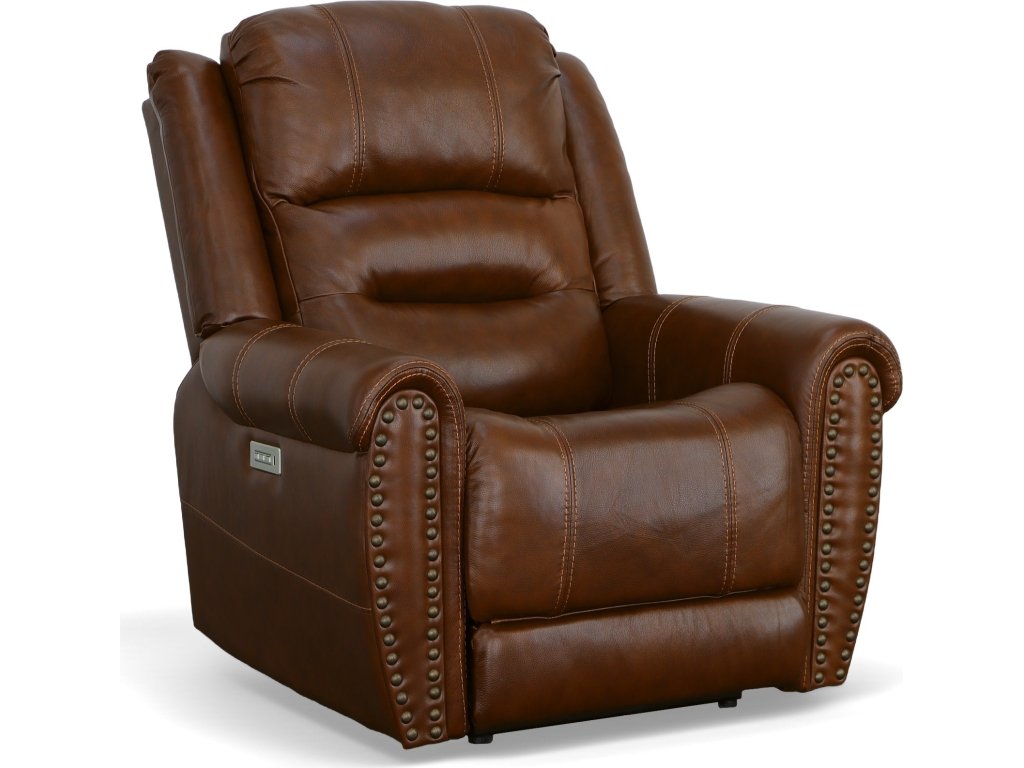 Oscar Grizzly Leather Power Recliner with Power Headrest - image 3