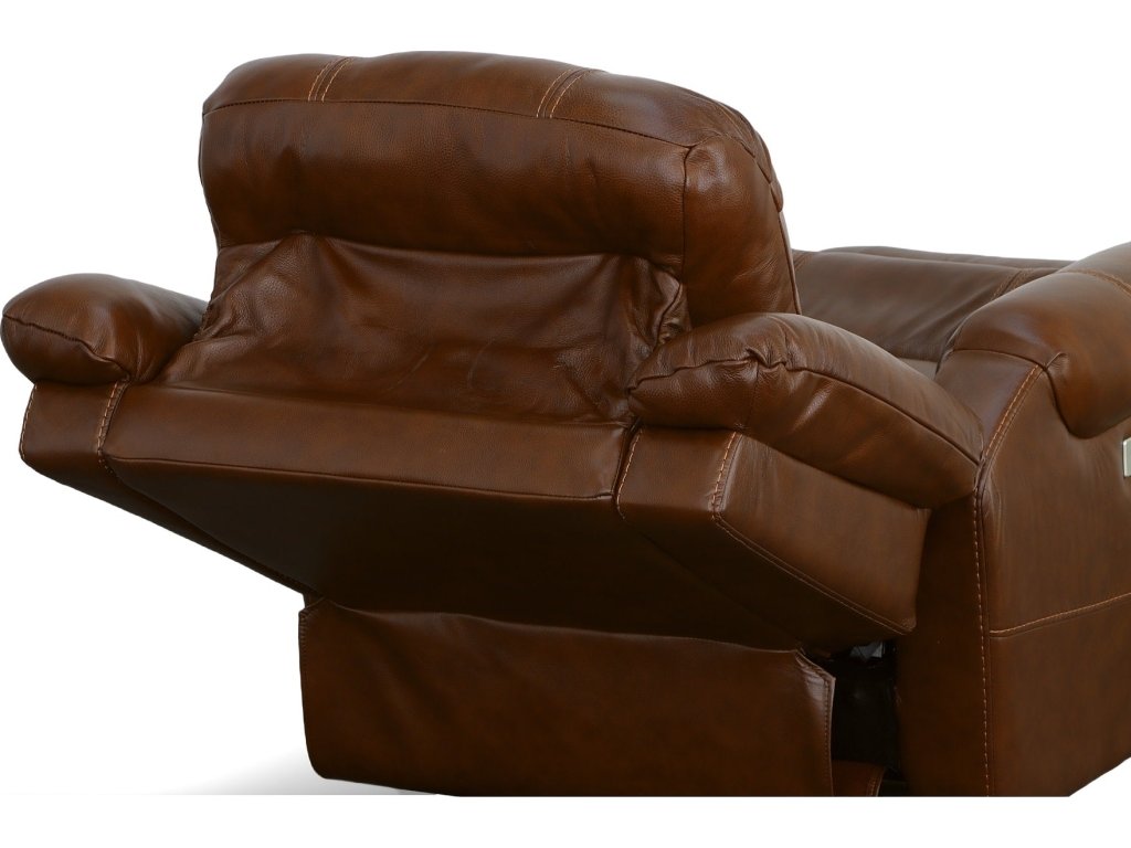 Oscar Grizzly Leather Power Recliner with Power Headrest - image 5