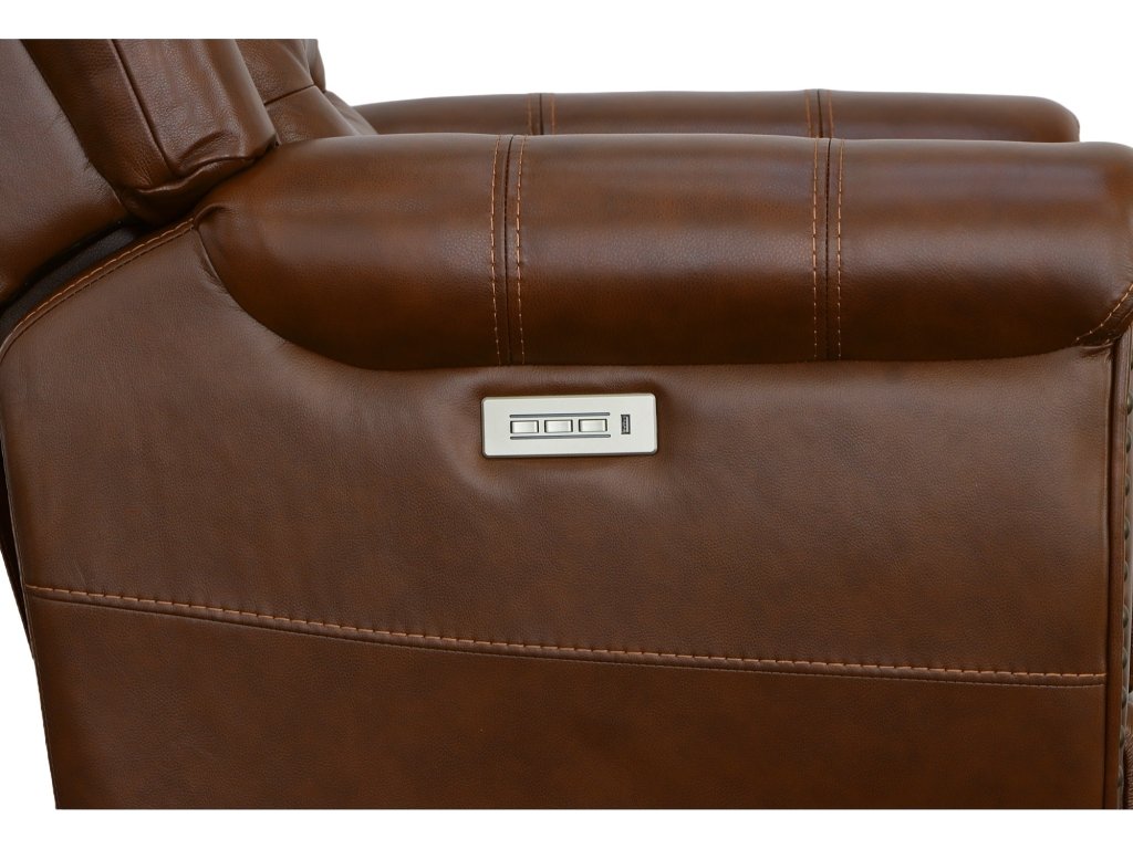 Oscar Grizzly Leather Power Recliner with Power Headrest - image 6