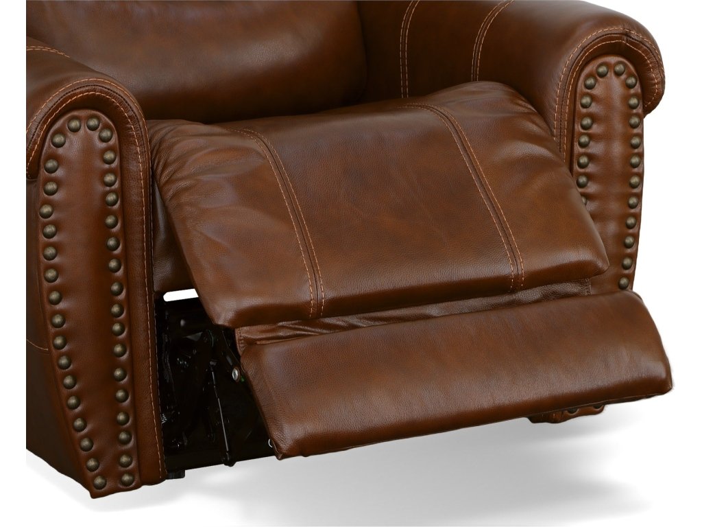 Oscar Grizzly Leather Power Recliner with Power Headrest - image 7