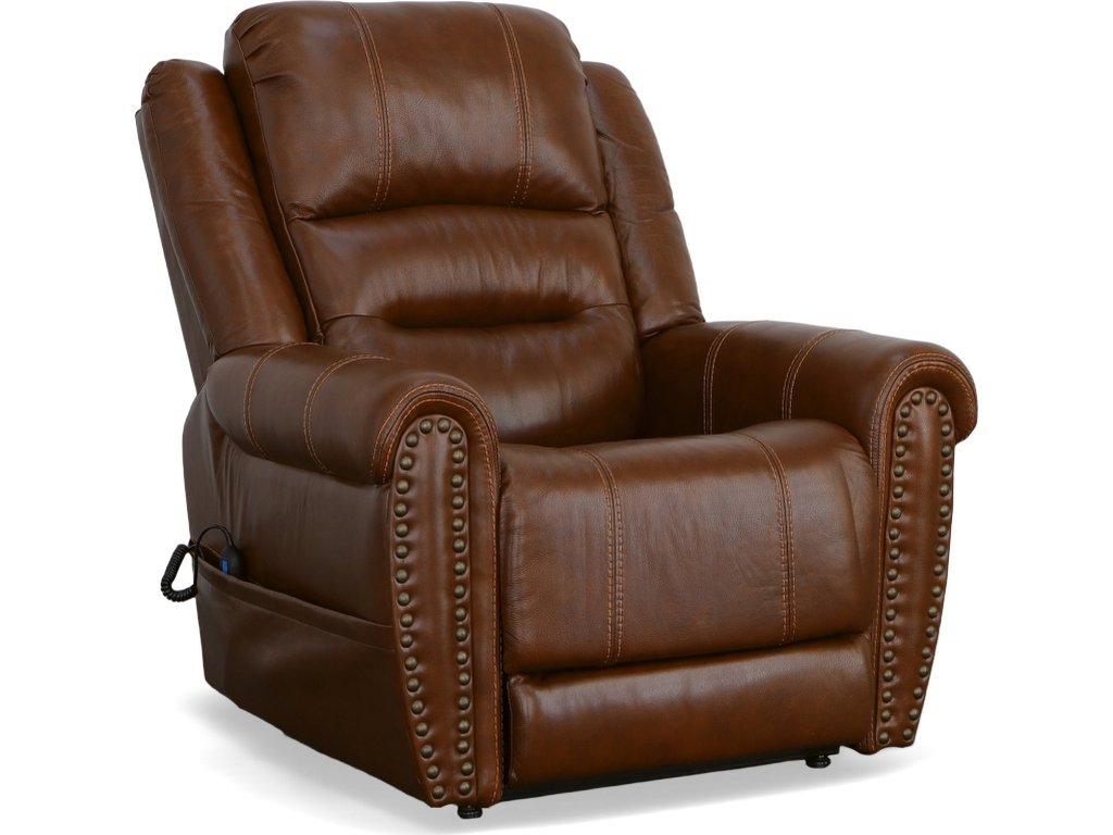 Oscar Grizzly Leather Power Lift Recliner with Right-Hand Control & Power Headrest - main image