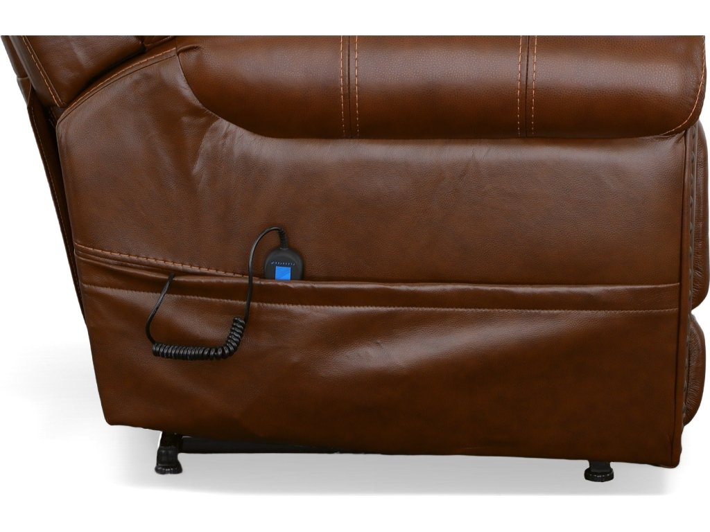 Oscar Grizzly Leather Power Lift Recliner with Right-Hand Control & Power Headrest - image 9