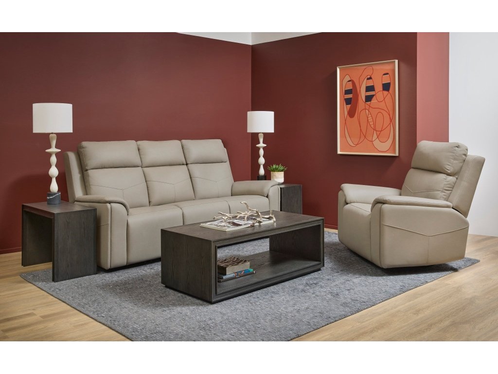 Vernon Dove Grey Fabric Power Swivel Gliding Recliner with Power Headrest, Lumbar, Heat & Massage - image 4