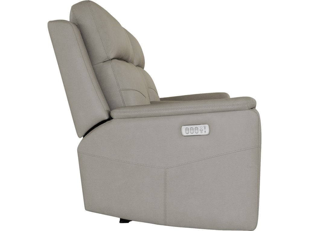 Vernon Dove Grey Fabric Power Reclining Loveseat with Console, Power Headrests, Lumbar, Heat & Massage - image 3