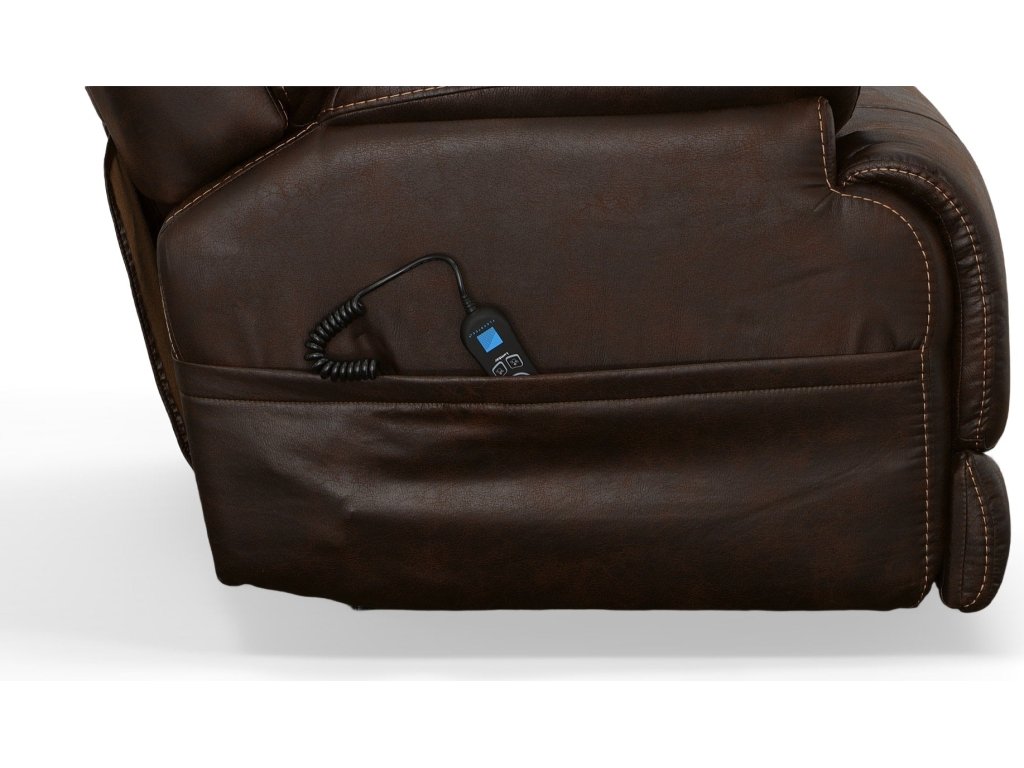 Clive Clove Fabric Power Recliner with Power Headrest & Lumbar - image 6