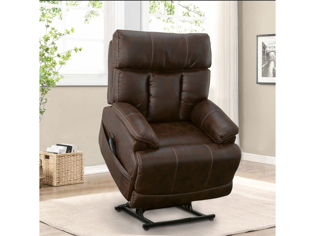 Clive Clove Fabric Power Lift Recliner with Power Headrest & Lumbar - image 1
