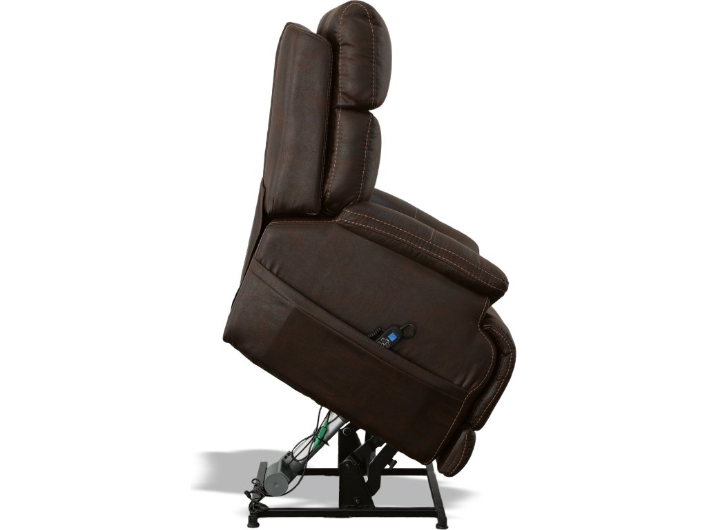 Clive Clove Fabric Power Lift Recliner with Power Headrest & Lumbar - image 8