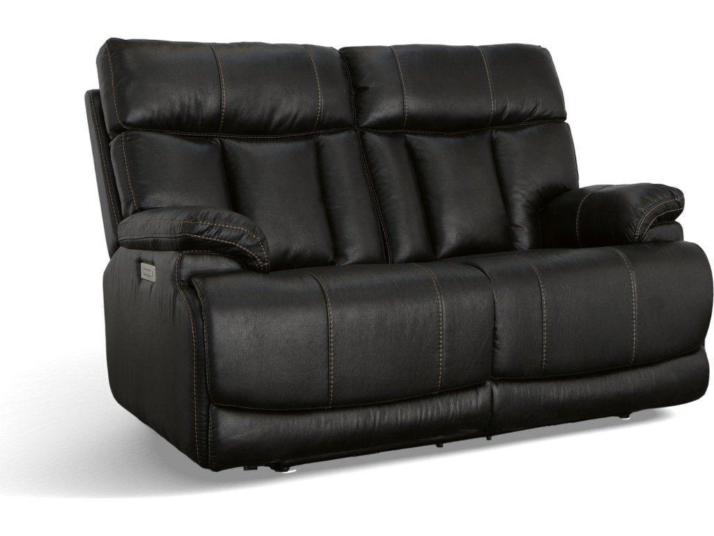 Clive Peppercorn Fabric Power Reclining Loveseat with Power Headrests & Lumbar - main image