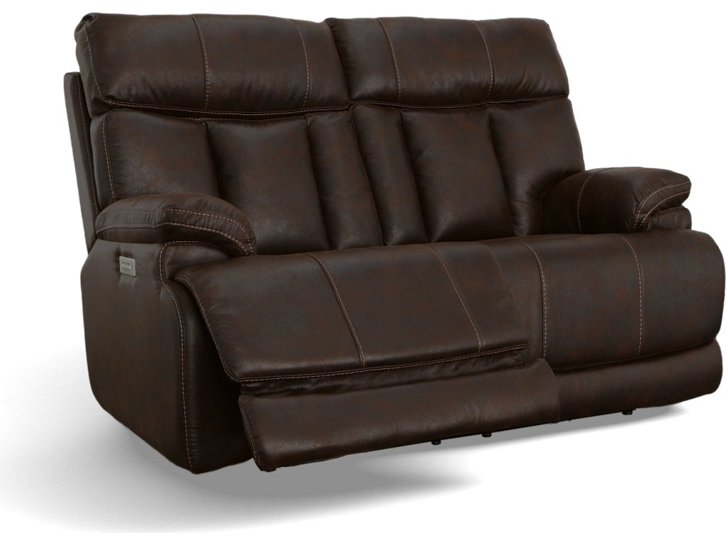 Clive Clove Fabric Power Reclining Loveseat with Power Headrests & Lumbar - image 4