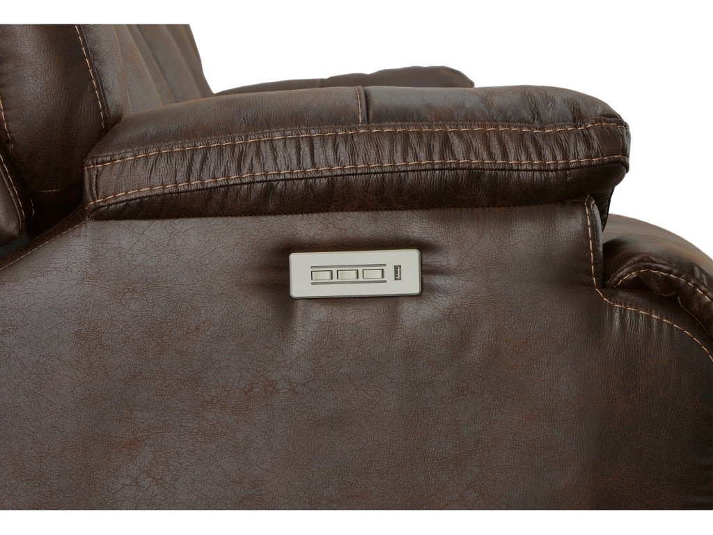 Clive Clove Fabric Power Reclining Loveseat with Power Headrests & Lumbar - image 5