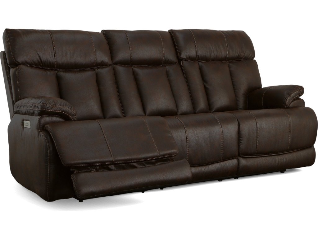 Clive Clove Fabric Power Reclining Sofa with Power Headrests & Lumbar - image 3
