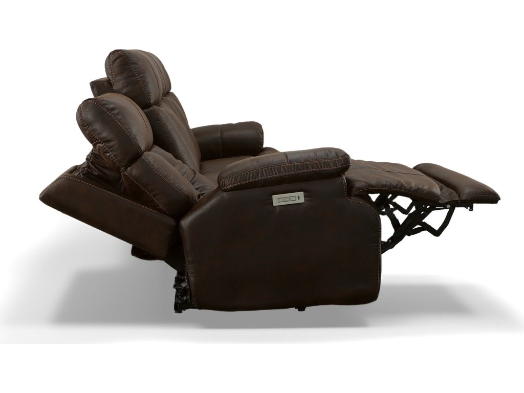 Clive Clove Fabric Power Reclining Sofa with Power Headrests & Lumbar - image 6