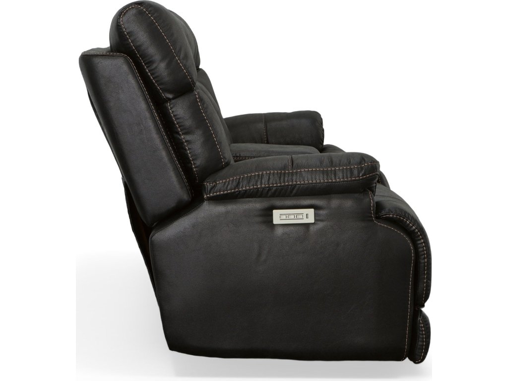 Clive Peppercorn Fabric Power Reclining Loveseat with Console, Power Headrests & Lumbar - image 2