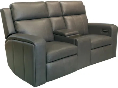 Wyatt Power Reclining Loveseat with Console & Power Headrests & Lumbar