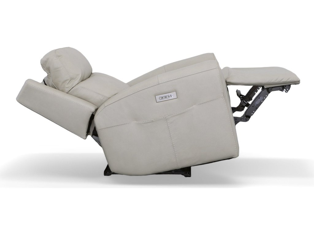 Barnett Leather Power Recliner with Power Headrest & Lumbar - image 5