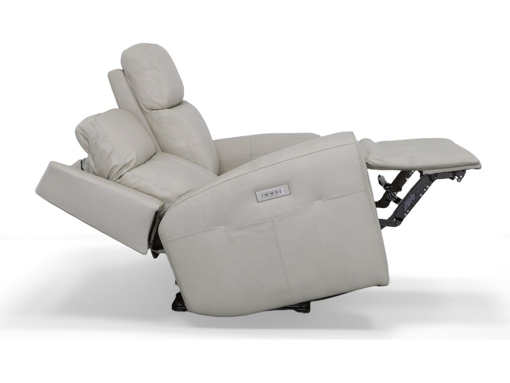 Barnett Leather Power Reclining Loveseat with Power Headrests & Lumbar - image 5