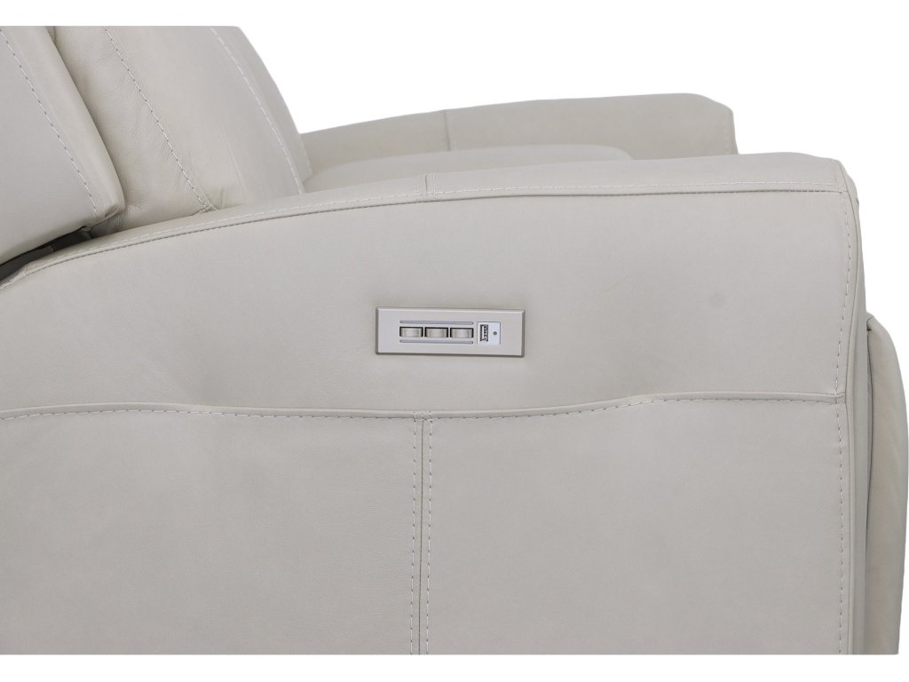 Barnett Leather Power Reclining Loveseat with Console, Power Headrests & Lumbar - image 4