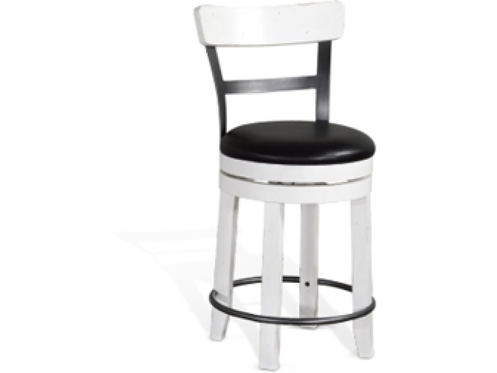 24"H Barstool w/ Back & Swivel - main image