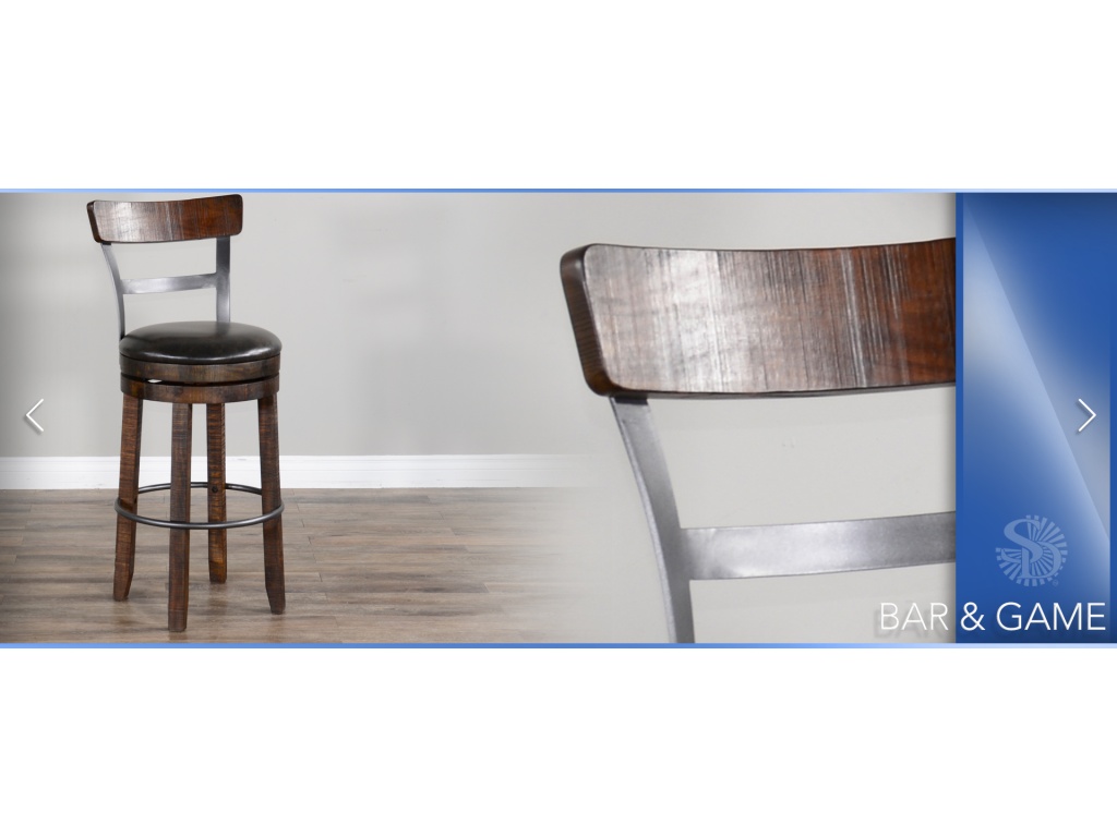 30”H Swivel Barstool Cushion Seat - image 1