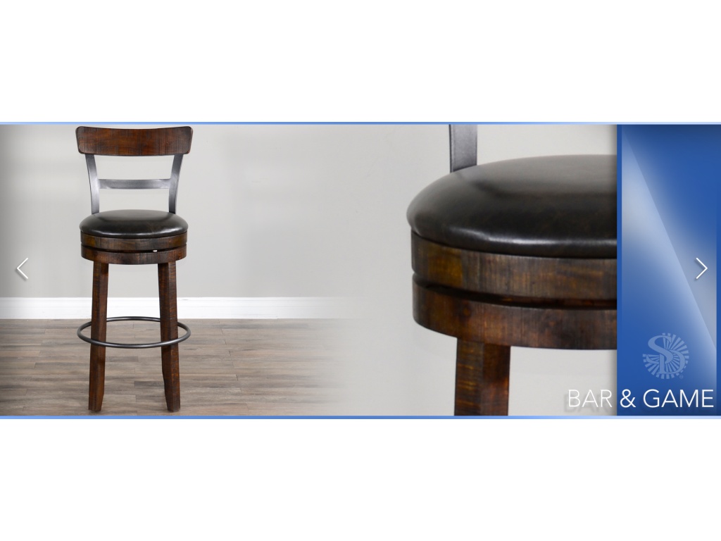 30”H Swivel Barstool Cushion Seat - image 2