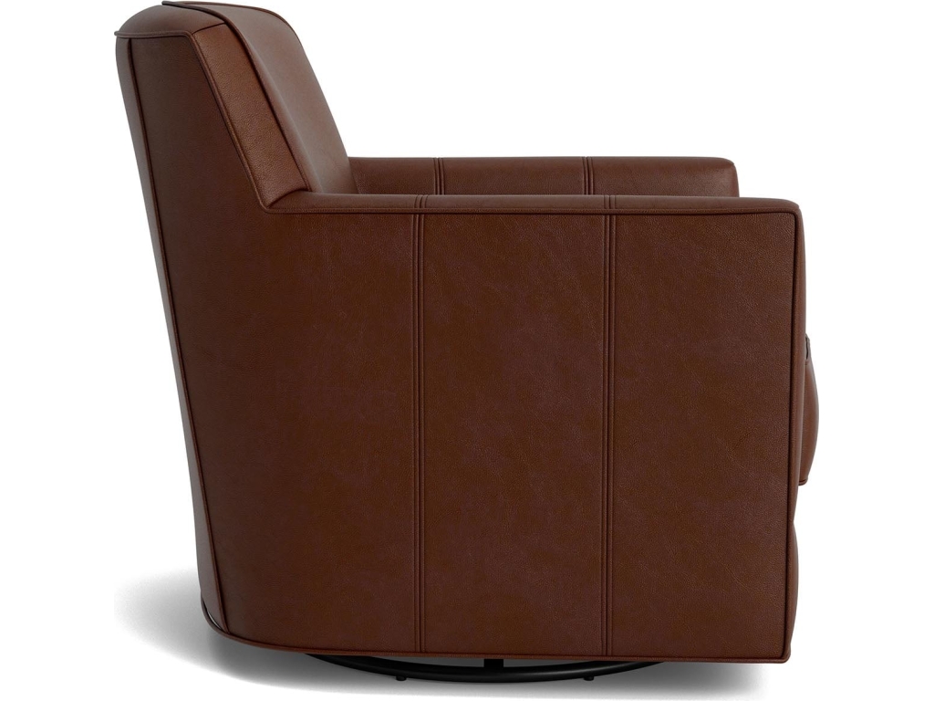 New American Living Leather Thin Track Arm Swivel Chair - image 2