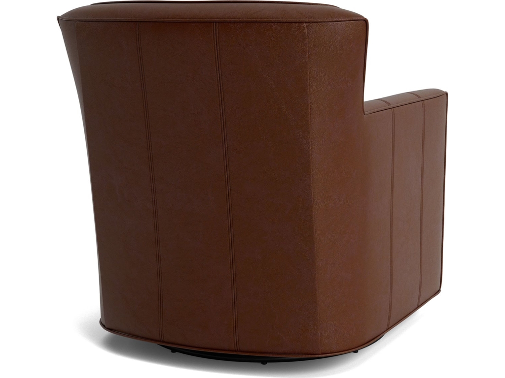 New American Living Leather Thin Track Arm Swivel Chair - image 3