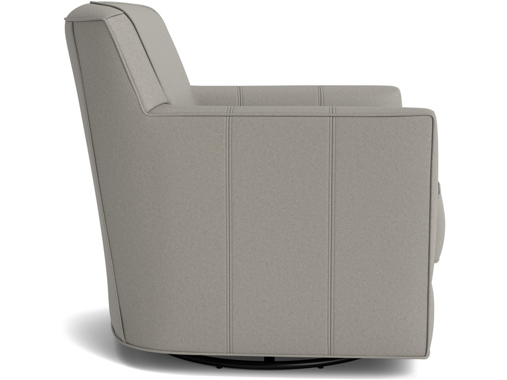 New American Living Leather Thin Track Arm Swivel Glider Chair - image 2