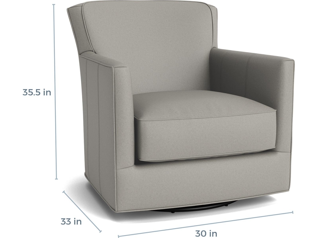 New American Living Leather Thin Track Arm Swivel Glider Chair - image 1