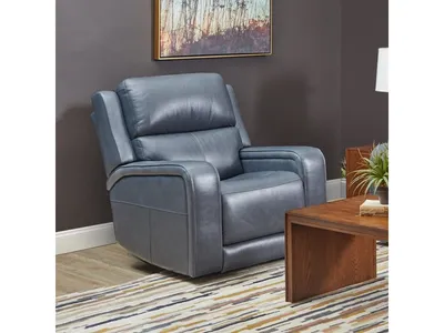 Oasis Storm Leather Power Recliner with Power Headrest, Lumbar, Heat & Massage - Alternative View