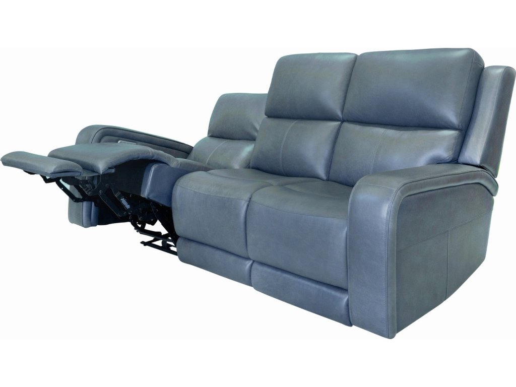 Oasis Storm Leather Power Reclining Sofa with Power Headrests, Lumbar, Heat & Massage - image 5