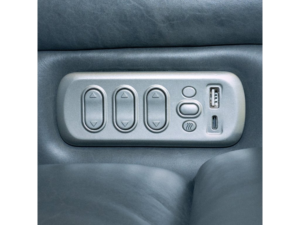 Oasis Storm Leather Power Reclining Sofa with Power Headrests, Lumbar, Heat & Massage - image 7