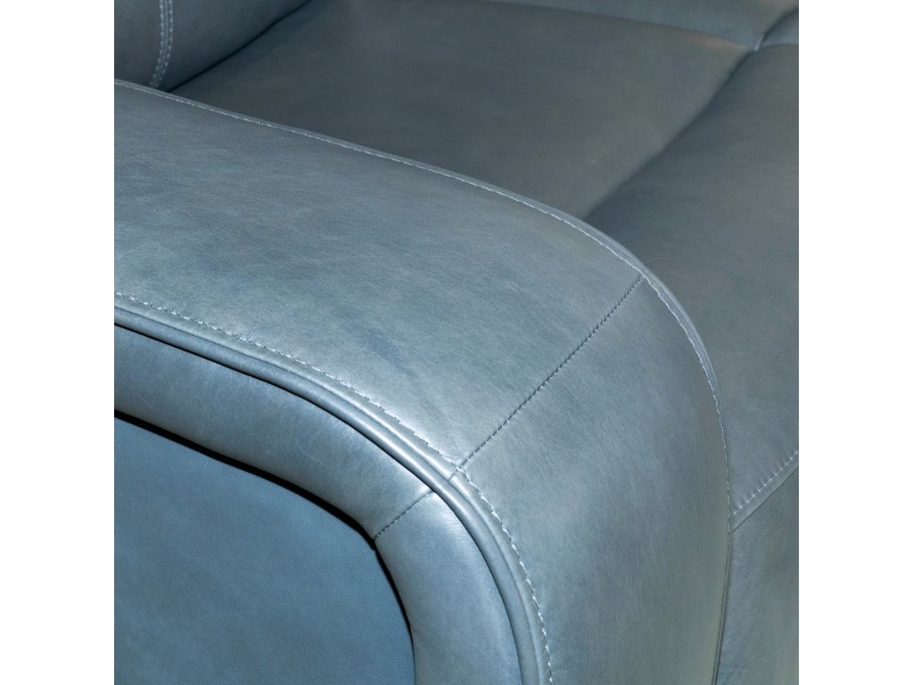 Oasis Storm Leather Power Reclining Sofa with Power Headrests, Lumbar, Heat & Massage - image 8