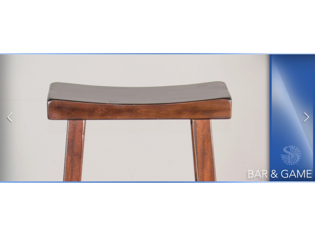 24"H Santa Fe Saddle Seat Stool, Wood Seat - image 1