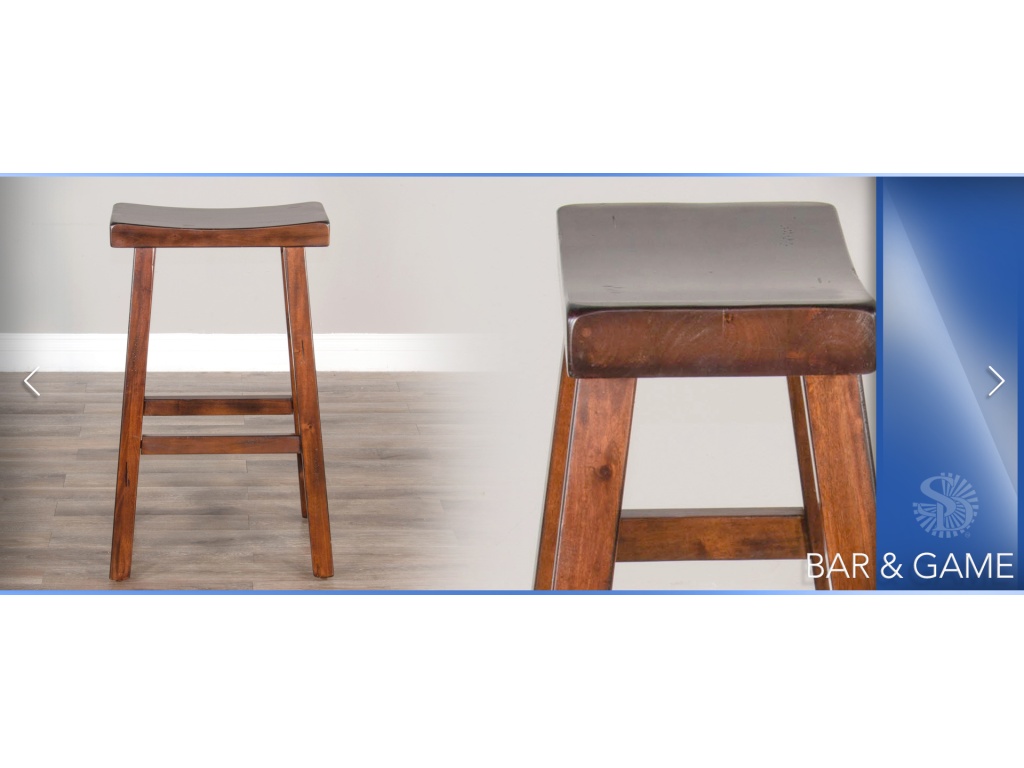 24"H Santa Fe Saddle Seat Stool, Wood Seat - image 2