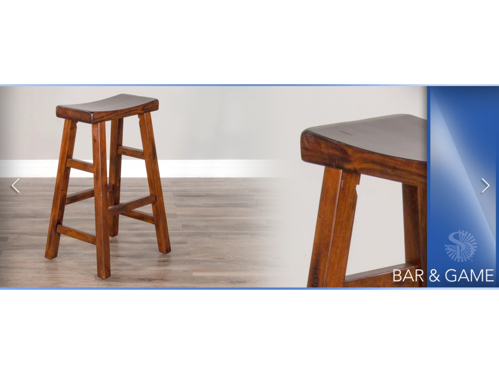 24"H Santa Fe Saddle Seat Stool, Wood Seat - image 3