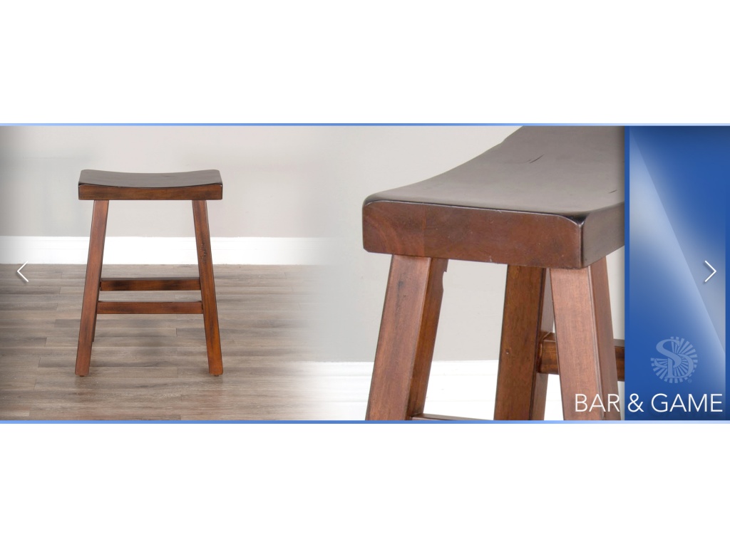 24"H Santa Fe Saddle Seat Stool, Wood Seat - image 4