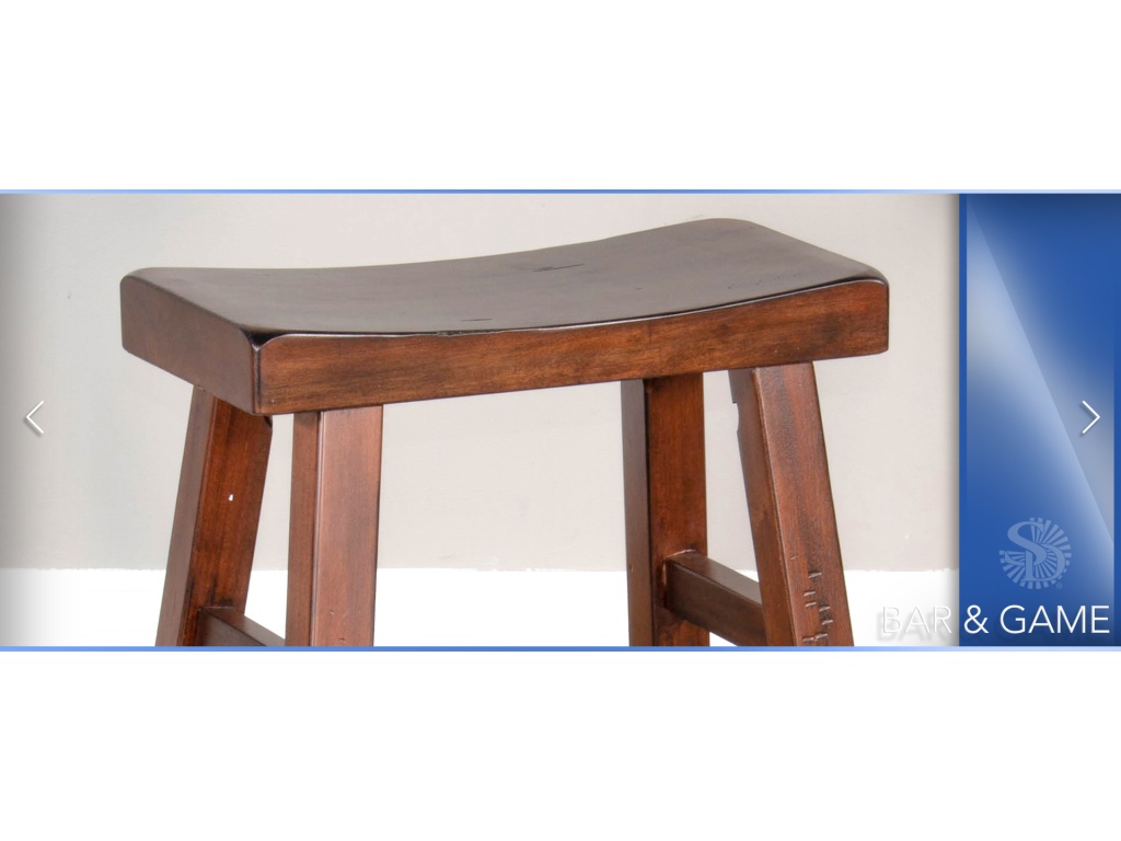 24"H Santa Fe Saddle Seat Stool, Wood Seat - image 5