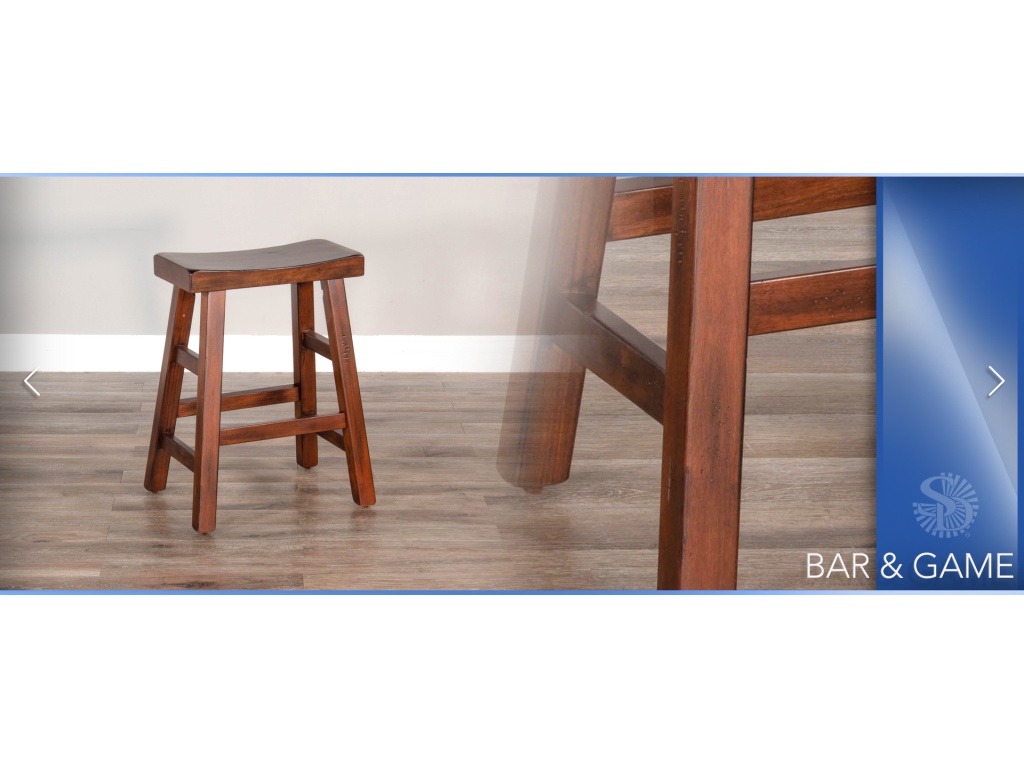 24"H Santa Fe Saddle Seat Stool, Wood Seat - image 6