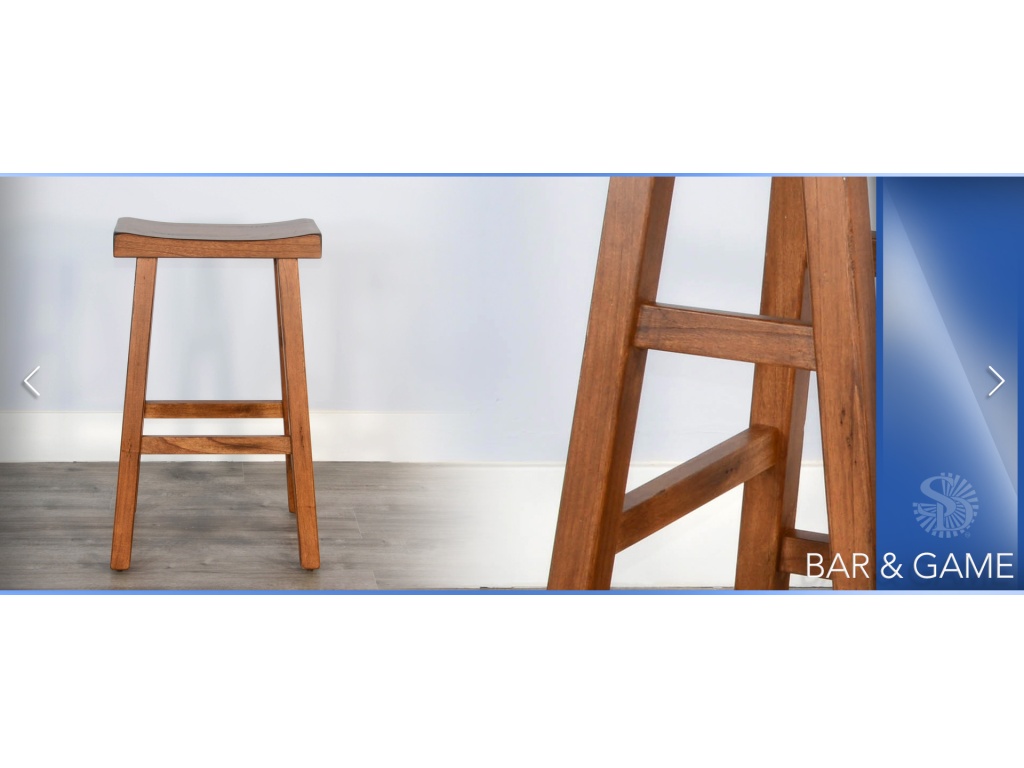 30"H Sedona Saddle Seat Stool Wood Seat - image 2