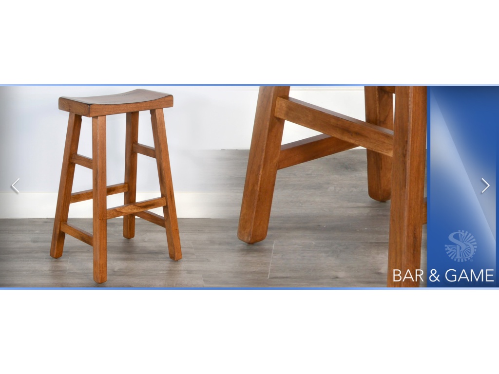 30"H Sedona Saddle Seat Stool Wood Seat - image 4